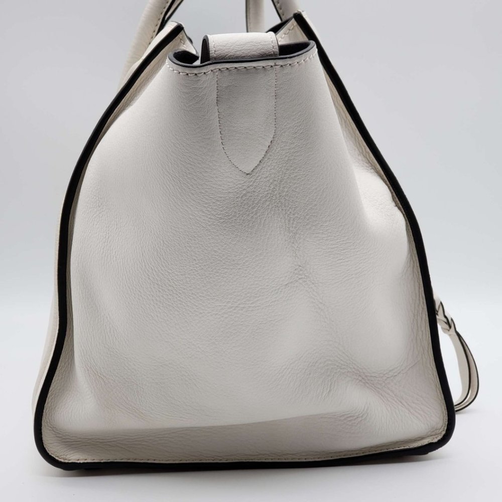 100% Authentic CELINE  White Leather Hand Bag - Picture 5 of 16